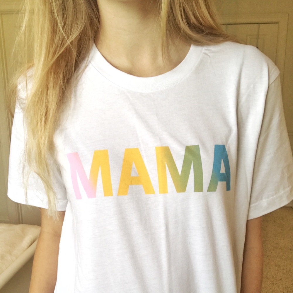 White MAMA Graphic Tee